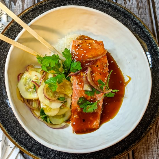 Orange Teriyaki Glazed Salmon