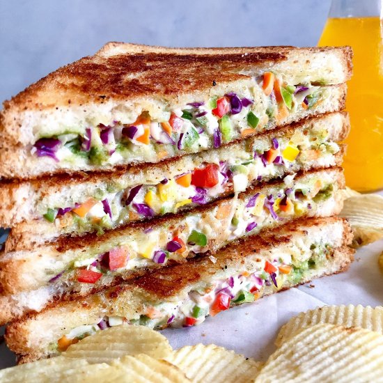 Vegan mayonnaise sandwich