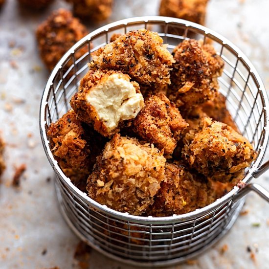 Vegan Fried Cajun Popcorn Tofu