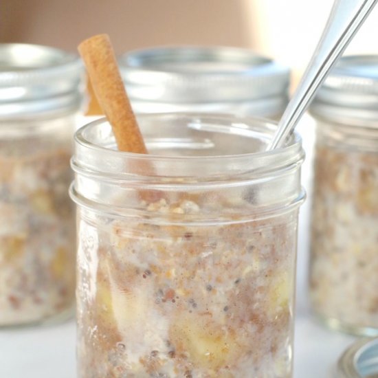 Bananas Foster Overnight Oats