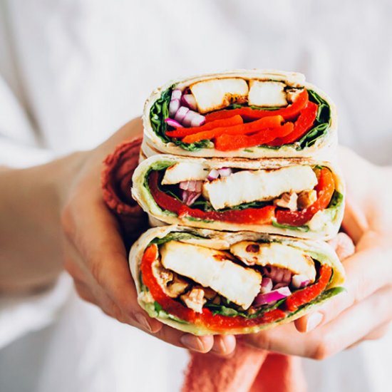 Vegetarian Wrap with Halloumi