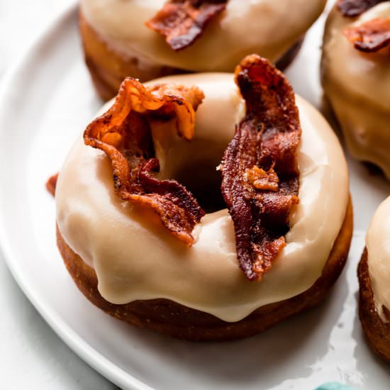 Homemade Maple Bacon Doughnuts