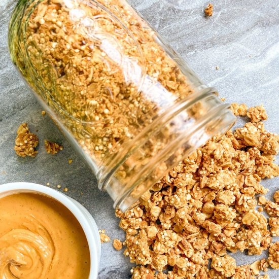 4 Ingredient Peanut Butter Granola