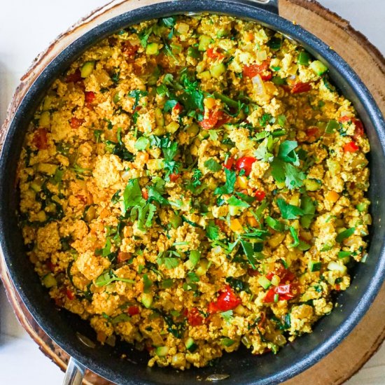 Vegetable Masala Tofu Scramble