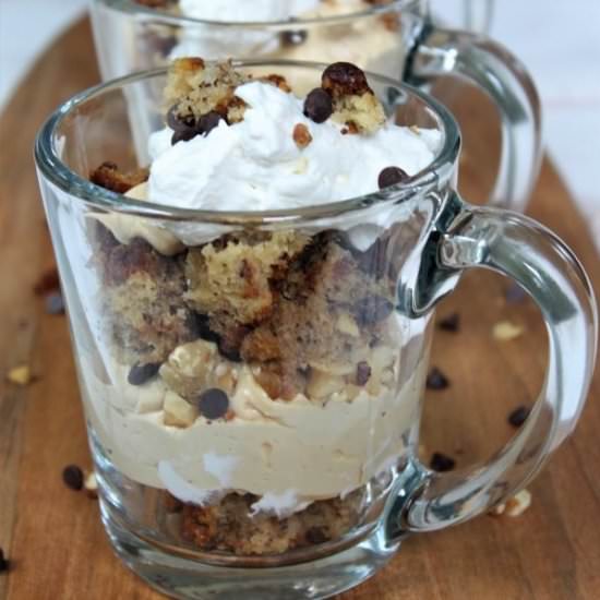 Banana Bread PB Mousse Parfaits