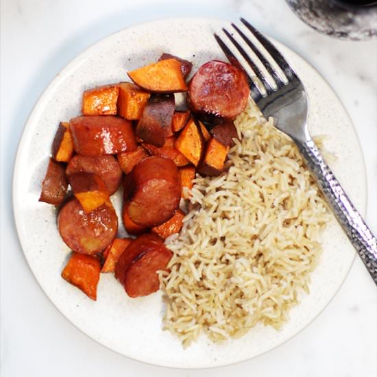 One Pan Sweet Potato & Sausage