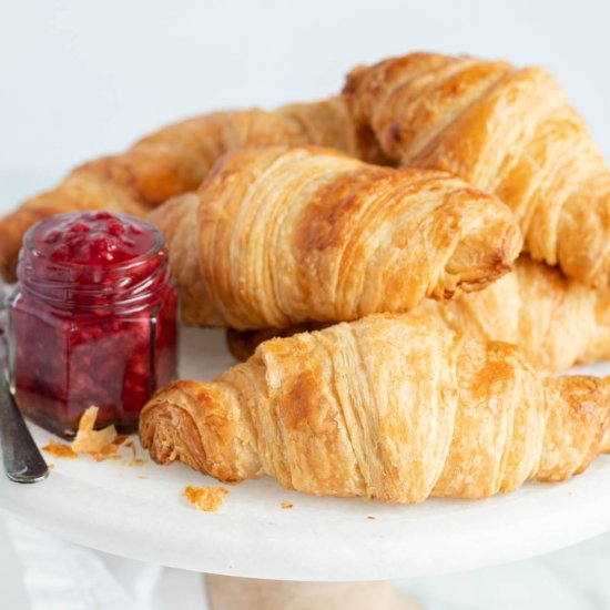 homemade flaky croissants