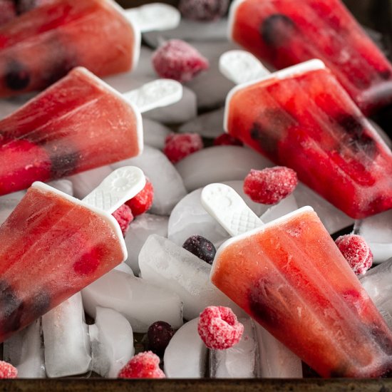 Rainbow Berry Rooibos Ice Pops