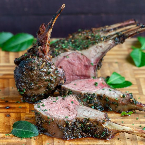 Hern Marinated Grilled Rack of Lamb