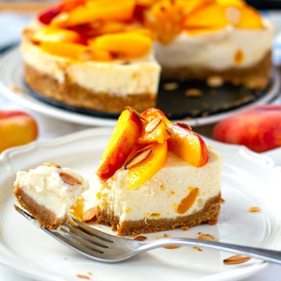 Instant Pot Peach Cheesecake