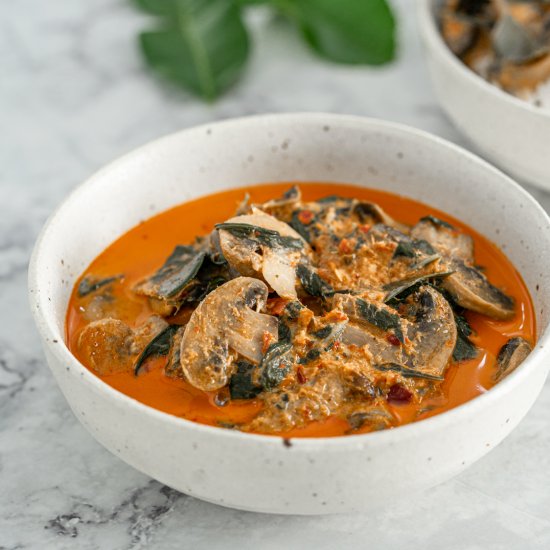 Vegan Thai Red Curry with Mushrooms