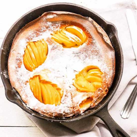 Peach clafoutis