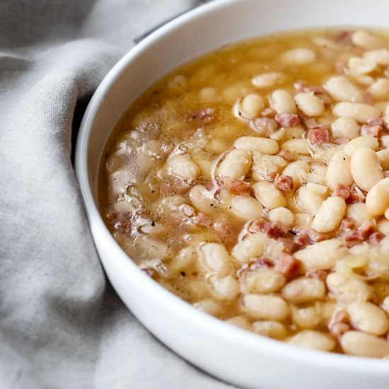 Baked White Beans With Ham