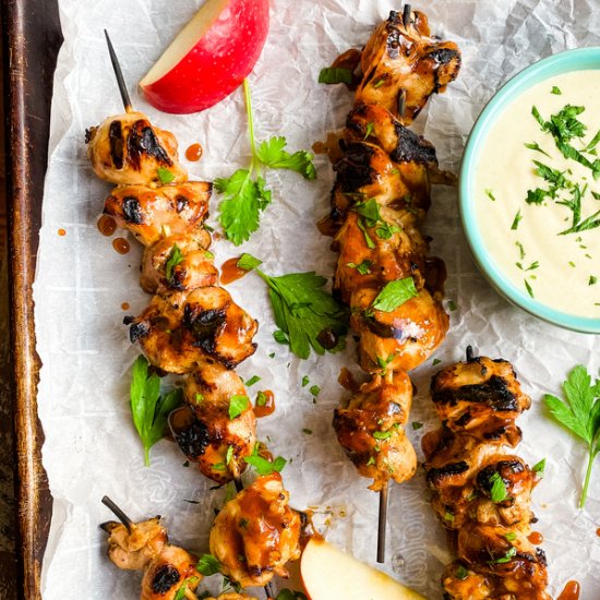 Cider Honey Chicken Skewers