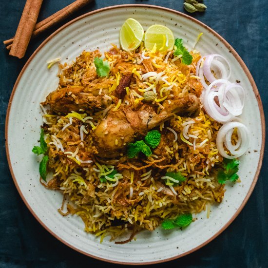 Hyderabadi Chicken Dum Biryani