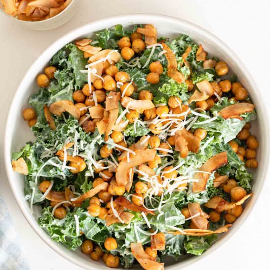 Vegan Kale Caesar Salad