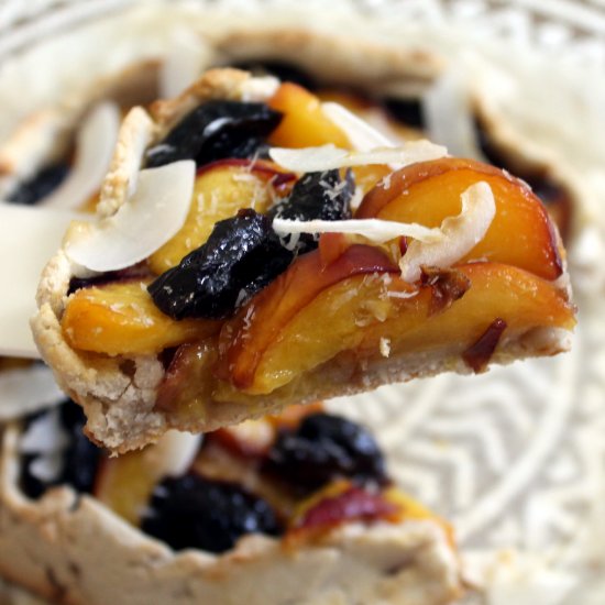 Coconut flour and fruit galette