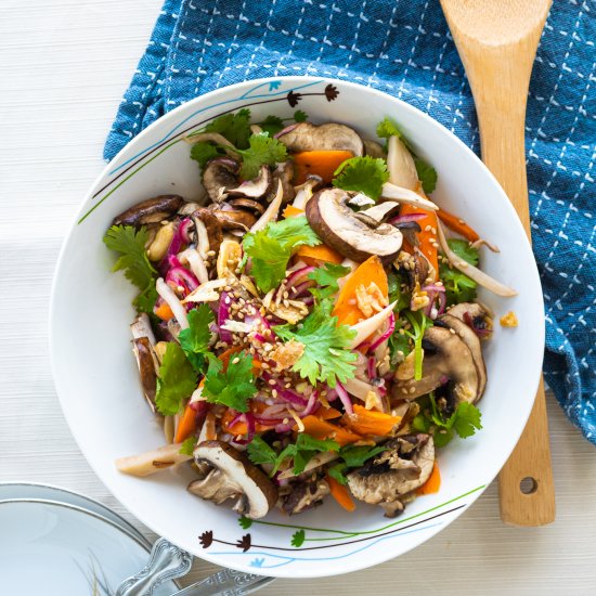 Mushroom Salad w/ Sesame Soy Dressing