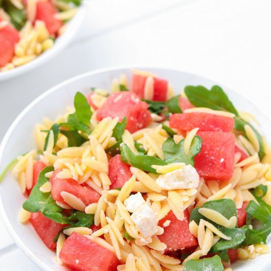 Watermelon Feta Orzo Salad