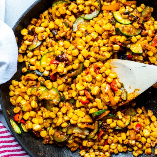 Warm Mexican Corn Salad