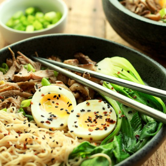 Gluten-Free Pulled Pork Ramen Bowls