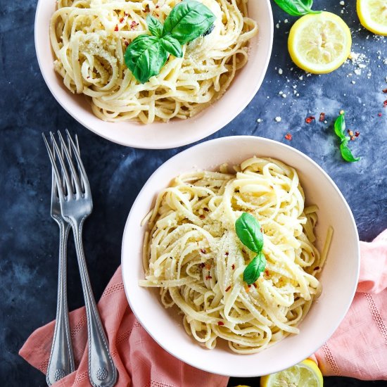 5 Ingredient Lemon Linguine