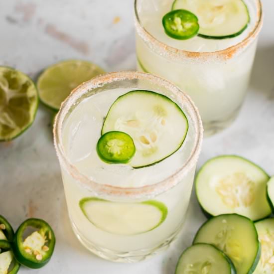 Spicy Cucumber Margaritas