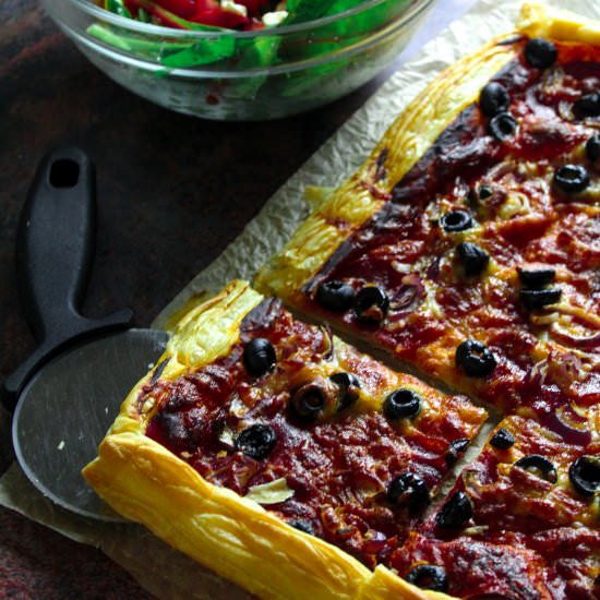 Puff Pastry Pizza Tart