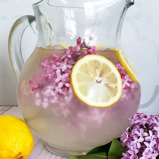 Fresh lilac lemonade