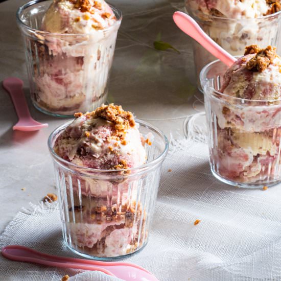 Rhubarb Crisp Ice Cream