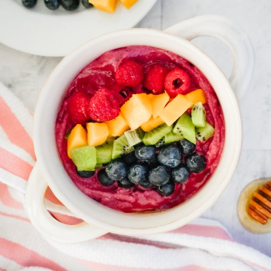 Rainbow Raspberry Smoothie Bowl