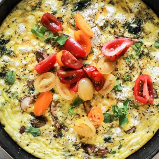 Mushroom Goat Cheese Frittata