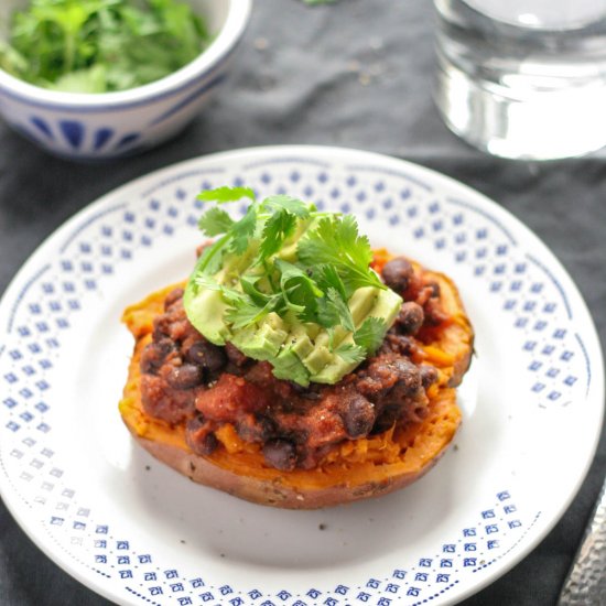 Black Bean Stuffed Sweet Potatoes