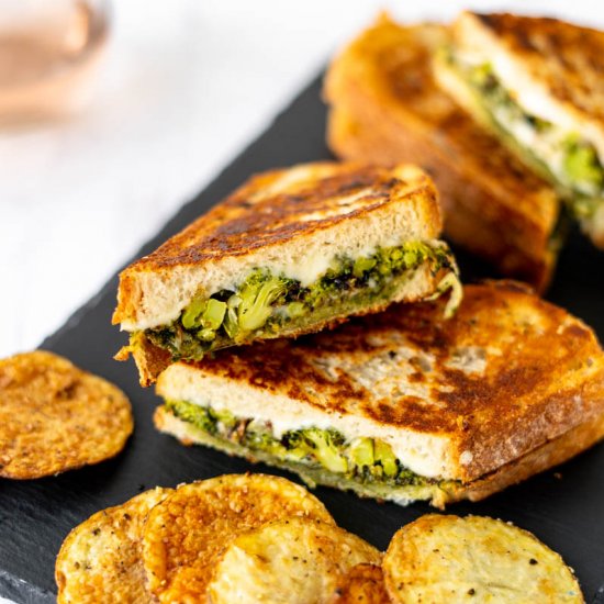 Roasted Broccoli Grilled Cheese