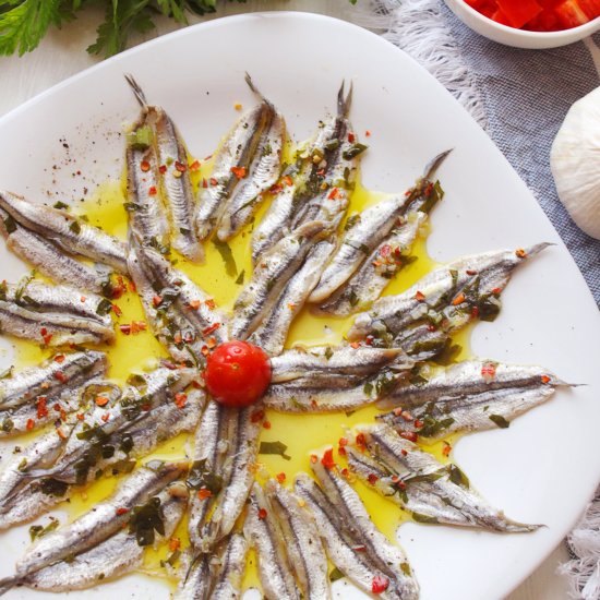 Marinated Fresh Cured Anchovies