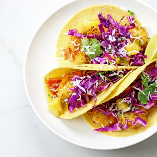 Air Fryer Coconut Shrimp Tacos