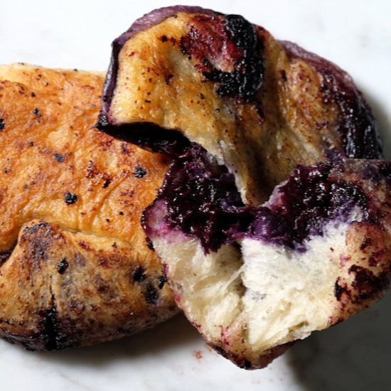 Blueberry and brie hotteok