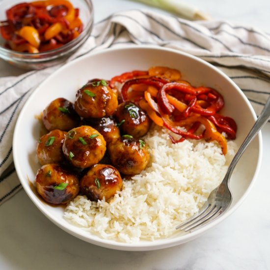 Sweet and Sour Chicken Meatballs