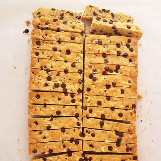 Chewy Chocolate Chip Hazelnut Bars