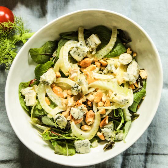 Fennel Cashew Salad with Dressing