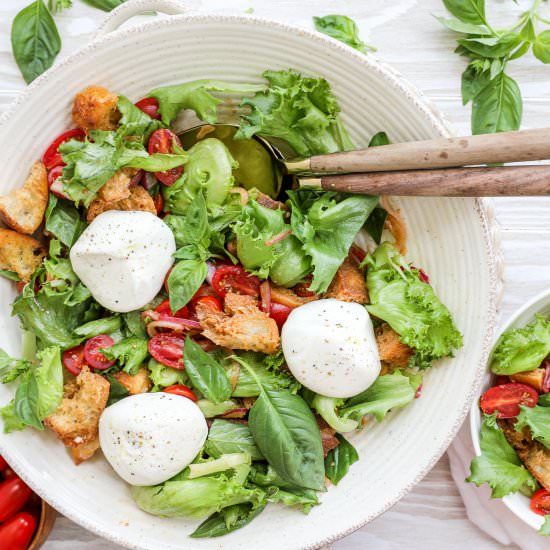 Panzanella Salad with Burrata