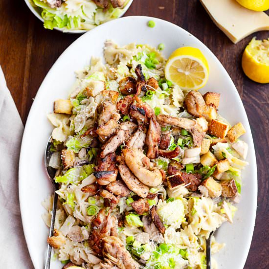 Grilled Chicken Caesar Pasta Salad