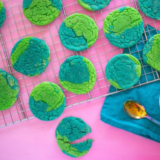 Earth Day Cake Mix Cookies