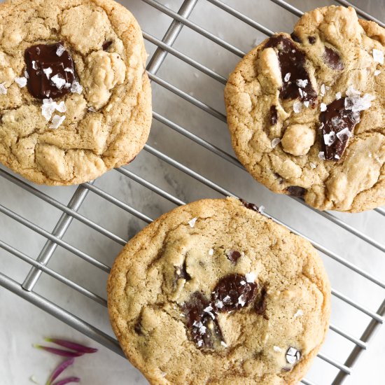 Salted Dark Chocolate Chunk Cookies