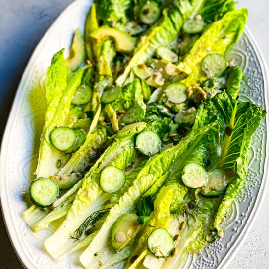 Tahini Ranch Romaine Salad