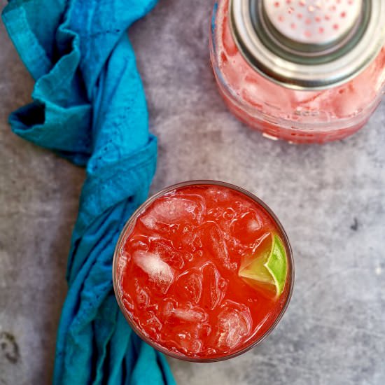 Raspberry-Lime Vodka Cooler