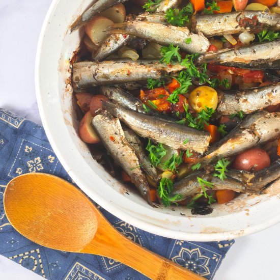 One-Pan Sardine Bake