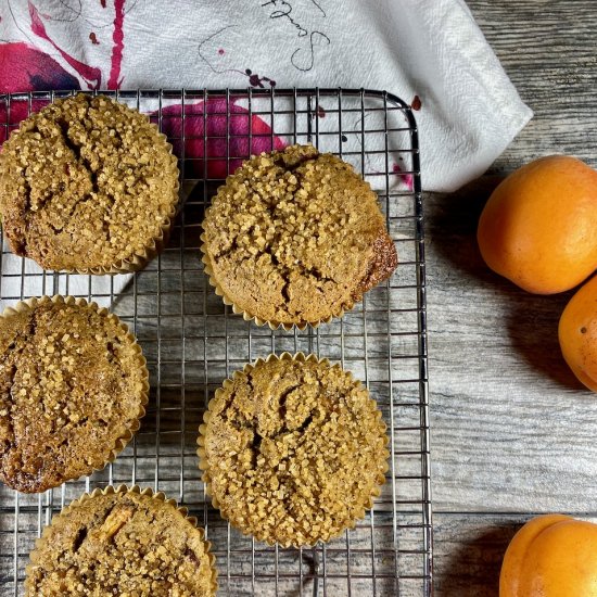 Healthy Apricot Raspberry Muffins