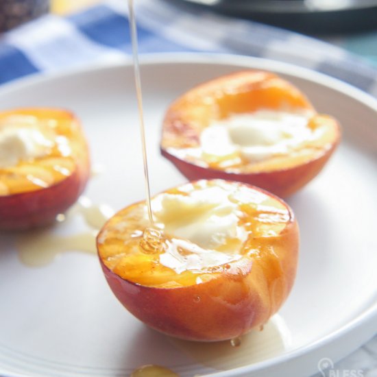 Grilled Georgia Peaches and Cream