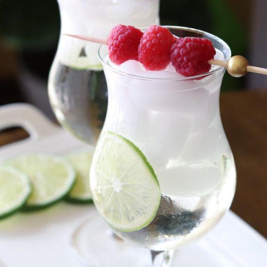 Raspberry Lime White Wine Spritzer